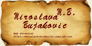 Miroslava Bujaković vizit kartica